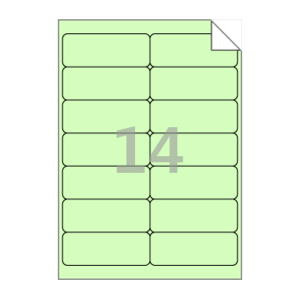 98.8 x 38.05 (mm) RV227G 연녹색 모조 시치미