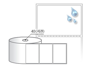 RS9061PP, 흰색(방수) PP, 90 x 61 (mm) , 지관: 40mm [1,000라벨/Roll]