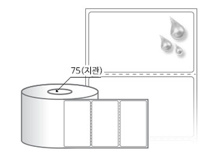 RL9554PPDT 흰색(방수) PP 감열지, 95 x 54 (mm), 지관: 75mm [2,000라벨/Roll]