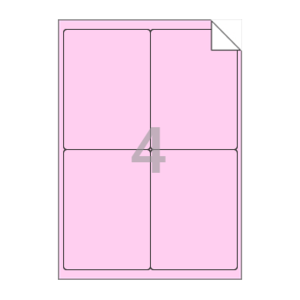 99.5 x 138.2 (mm) RV222P 분홍색 모조 시치미
