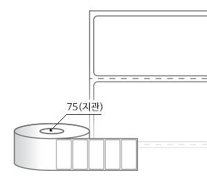 RL6031DT 라벨크기: 60 x 31 (mm) , 지관: 75mm [4,000라벨/Roll]