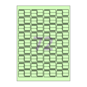 23 x 12 (mm) 삐치미 CB772G 연녹색 모조지