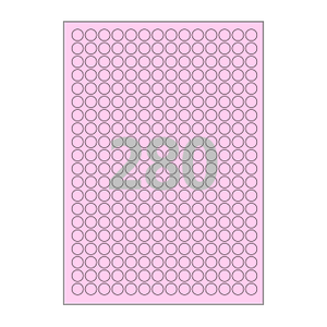 Φ12 (mm) 원형 CL680P 분홍색 모조지
