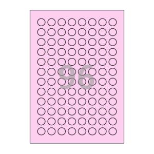 Φ18 (mm) 원형 CL596P 분홍색 모조지