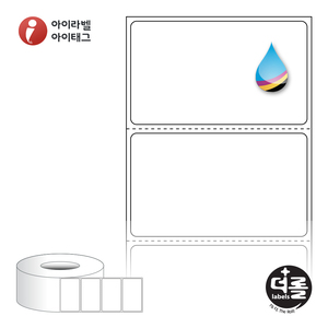 더롤라벨 RK6035 (75지관), 흰색 모조 잉크젯, 60 x 35.1 (mm), 잉크젯 라벨프린터 전용[1,700라벨 / Roll]
