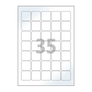 35 x 35 (mm) CL257LG 흰색 광택 아트지
