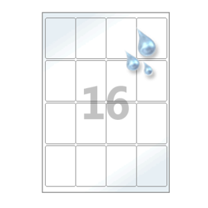 50 x 67 (mm) CL844WP 흰색 PET 방수