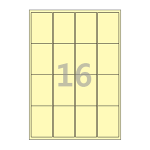 48.5 x 70 (mm) CL244Y 연노란색 모조지
