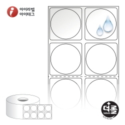 RS030030PO, 흰색(방수) PO, Φ30 (mm) 원형 , 지관: 40mm - 리본 필요  [4,000라벨/Roll]